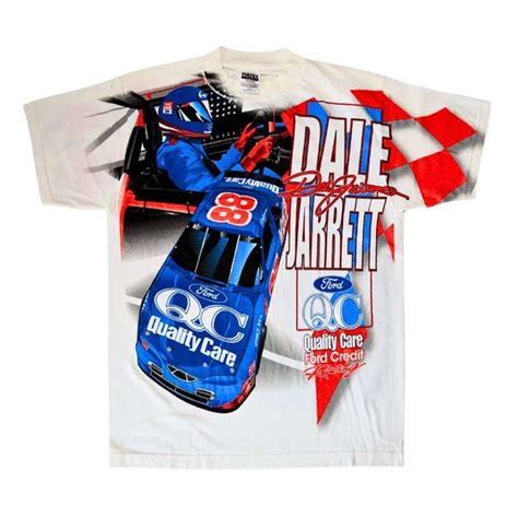 Tultex Shirts Vintage Nascar Dale Jarrett 88 All Over Print Aop