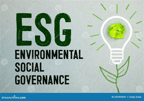 Esg Environmental Social And Governance Business Concept Stock