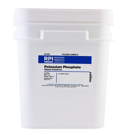 P41300 100000 Potassium Phosphate Dibasic Anhydrous 10 Kilograms