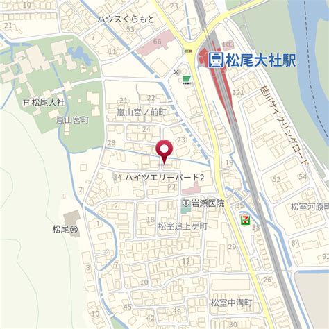 京都府京都市西京区嵐山宮ノ前町35－12 の地図 Mapfan