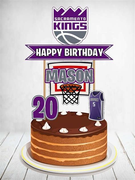 Sacramento Kings Cake Topper Sacramento Kings Birthday | Etsy