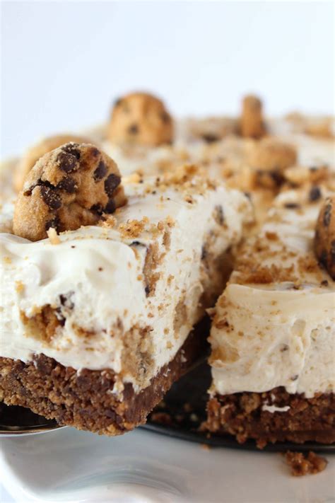 No Bake Chocolate Chip Cookie Cheesecake Practically Homemade Recipe Chocolate Chip Cookie