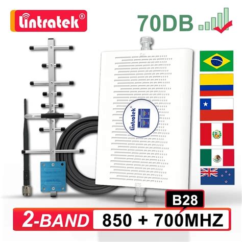 Lintratek 700 850 MHz B28 B5 셀 모바일 신호 부스터 2G 3G CDMA Band5 4G LTE 대역