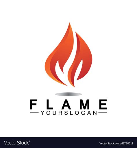 Fire Flame Logo Design Template Royalty Free Vector Image