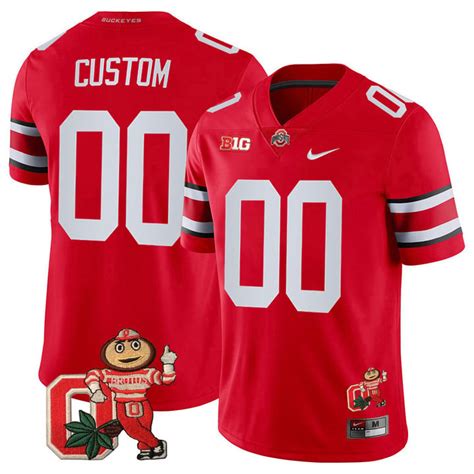 Custom Ohio State Buckeyes Jersey – Mascot Patch – Bigdasport