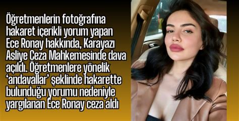 Sosyal medya fenomeni Ece Ronay yargılandığı davada ceza aldı