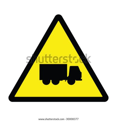 Truck Hazard Sign Stock Vector Royalty Free 30008377 Shutterstock