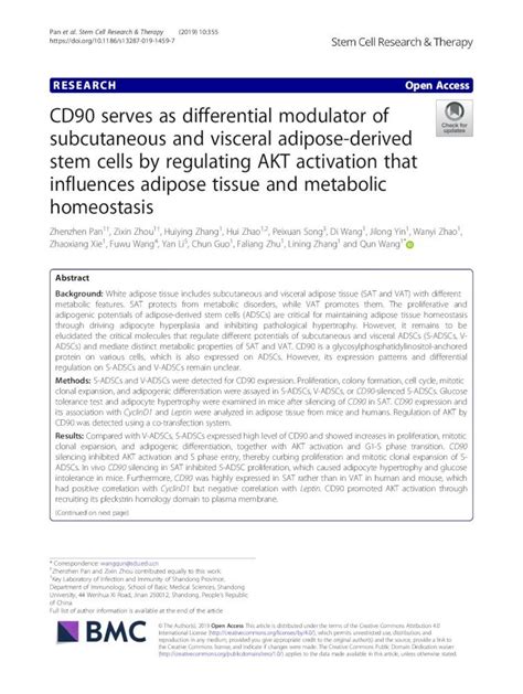 Pdf Cd Serves As Differential Modulator Of Subcutaneous And