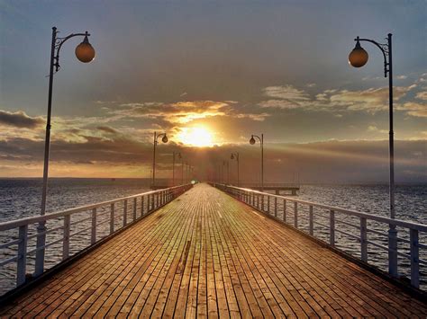 Beach Boardwalk Sunset