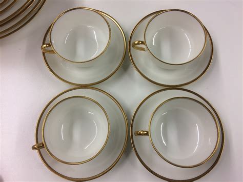 Vintage Haviland Limoges Cups And Saucers Set Of Four