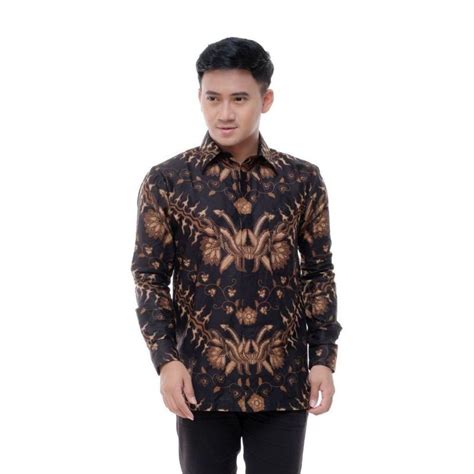 Jual Nakula Keraton M L XL XXL Kemeja Batik Pria Lengan Panjang