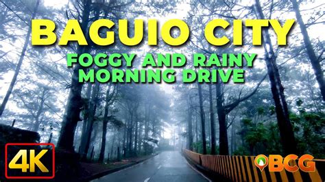 July Foggy And Rainy Baguio Morning 4k Drive On A Foggy And Rainy