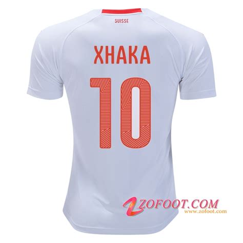 Dernier Maillot Equipe Foot De Suisse 2018 2019 XHAKA 10 Exterieur