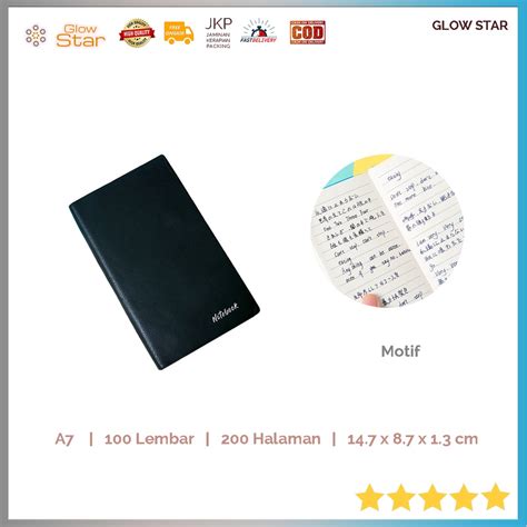 Jual Note A6 Buku Cover Kulit Dompet Premium Catatan Tulis Kerja Cover