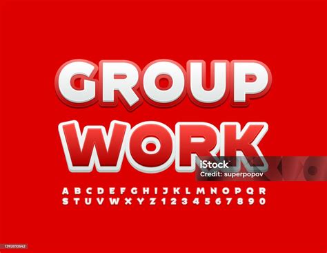 Vektor Bright Banner Group Bekerja Kumpulan Huruf Dan Angka Alfabet