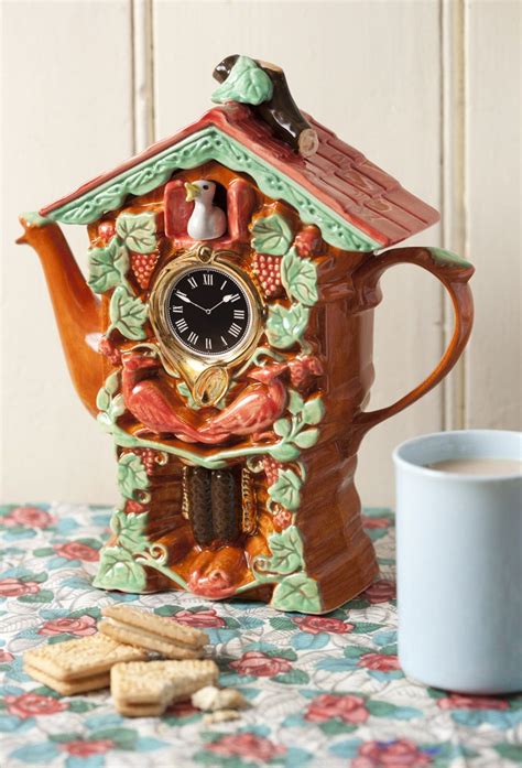 Cuckoo Clock Teapot Teapot Cookies Unusual Clocks Tea Time Food