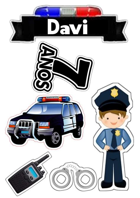 An Image Of A Police Sticker Sheet With The Words Davi On It And