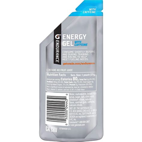 gatorade caffeine gel