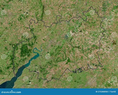 Gloucestershire England Great Britain High Res Satellite No Stock