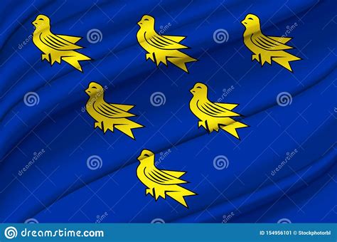 Sussex Waving Flag Illustration Stock Illustration Illustration Of Textile Banner 154956101