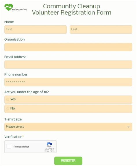 Free Volunteer Forms Form Templates 123FormBuilder