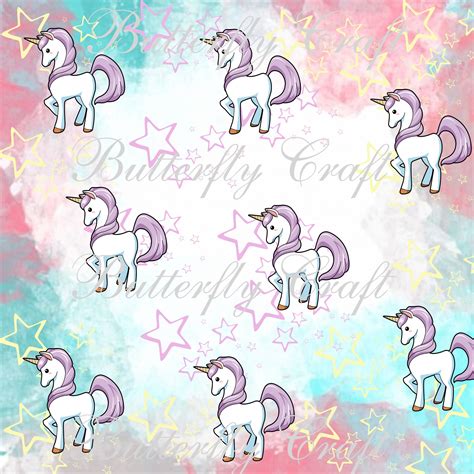 Unicorns Digital Paper Scrapbook Unicorn Paper 85623 Printables