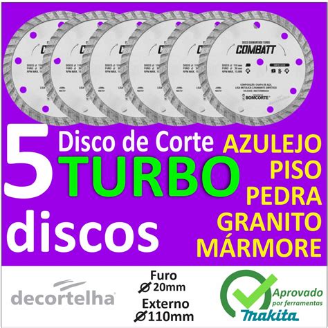 Disco De Corte Diamantado Turbo Profissional Serra Circular Marmore