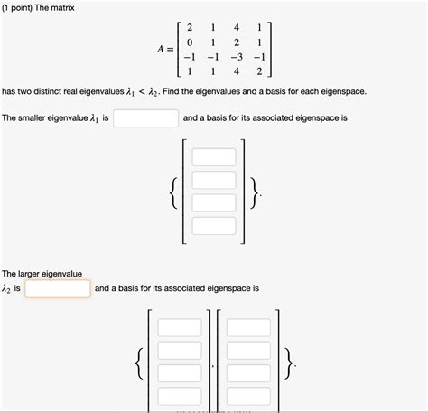 SOLVED Point The Matrix 2 A 3 Has Two Distinct Real Eigenvalues