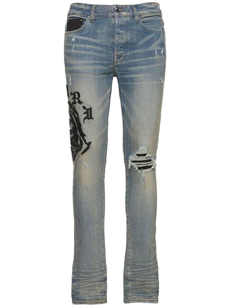 Jeans Wes Lang Reaper In Denim Di Cotone Con Logo Da Uomo Di Amiri In