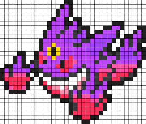 Mega Gengar Pokemon Bead Pattern Perler Bead Pattern Bead Sprite Pokemon Bead Pokemon Sprites