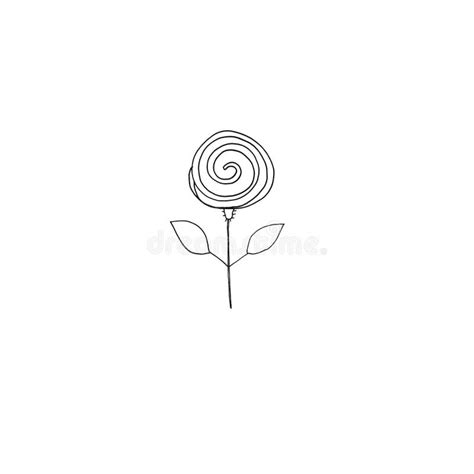 Simple Graphic Drawing Of A Flower Stock Illustration Illustration Of