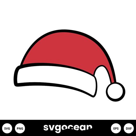 Christmas Hat Svg vector for instant download - Svg Ocean — svgocean