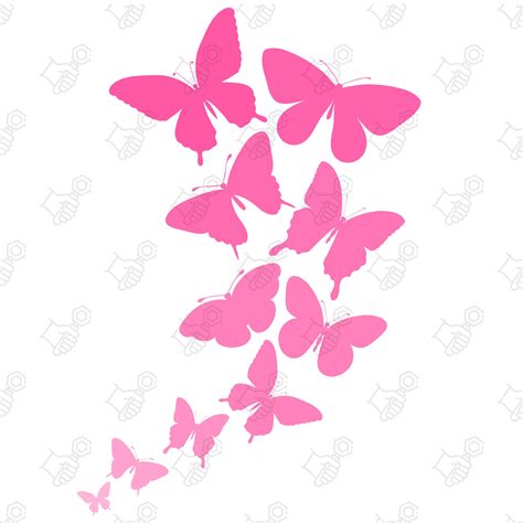 Flying Butterflies Svg Bundle Butterfly Silhouette Design Etsy