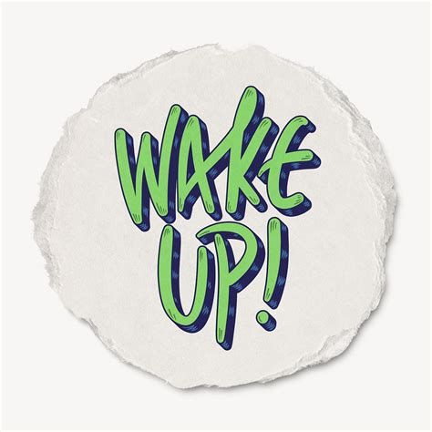 Wake Up Word Collage Element Premium Psd Rawpixel