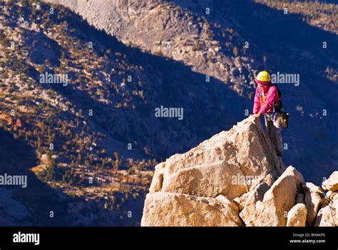 Climber On The Northeast Ridge Of Bear Creek Spire John Muir