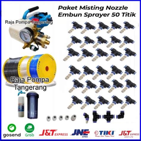 Jual Mesin Embun Walet Lengkap Set Titik Nozzle Sprayer Misting