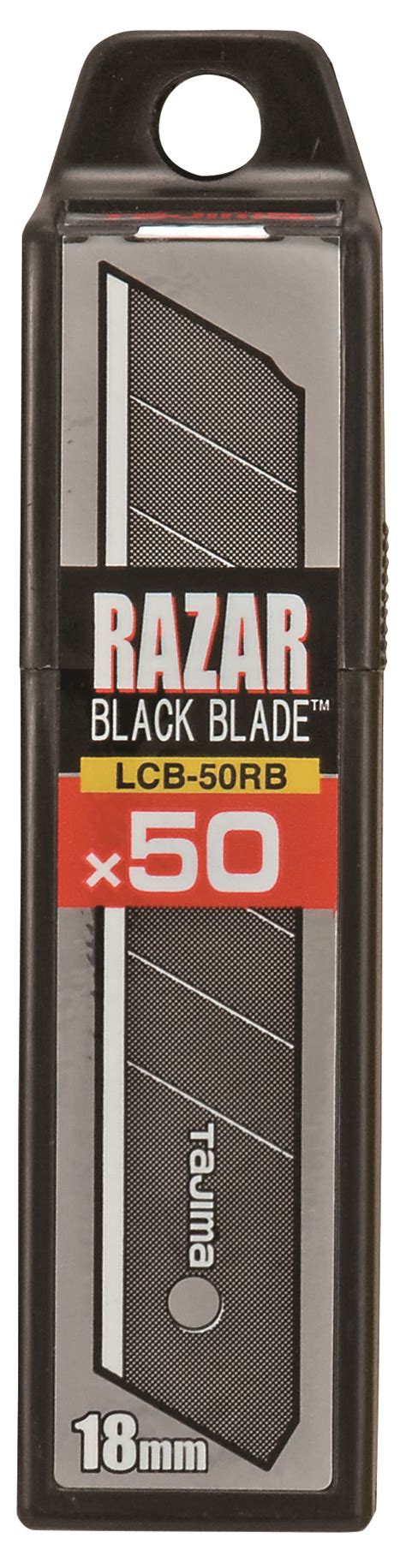 Tajima Razar Black Cutter Knife Blades 18 Mm 50 Pieces Box Fivel