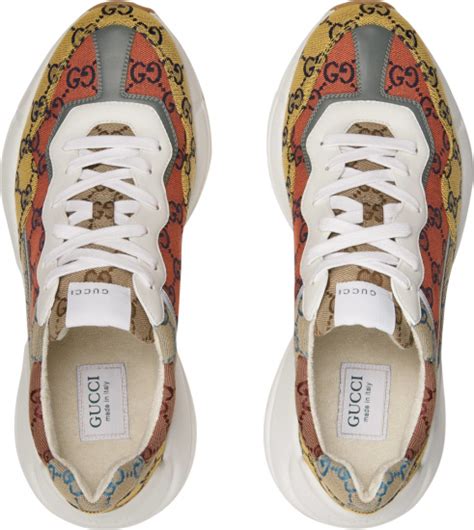 Gucci Multicolor Gg And White Rhyton Sneakers Inc Style