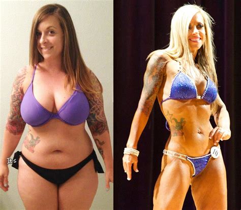 Heather Before And After Figure Competition Fitness Competition Bikini Workout Bikini Fitness