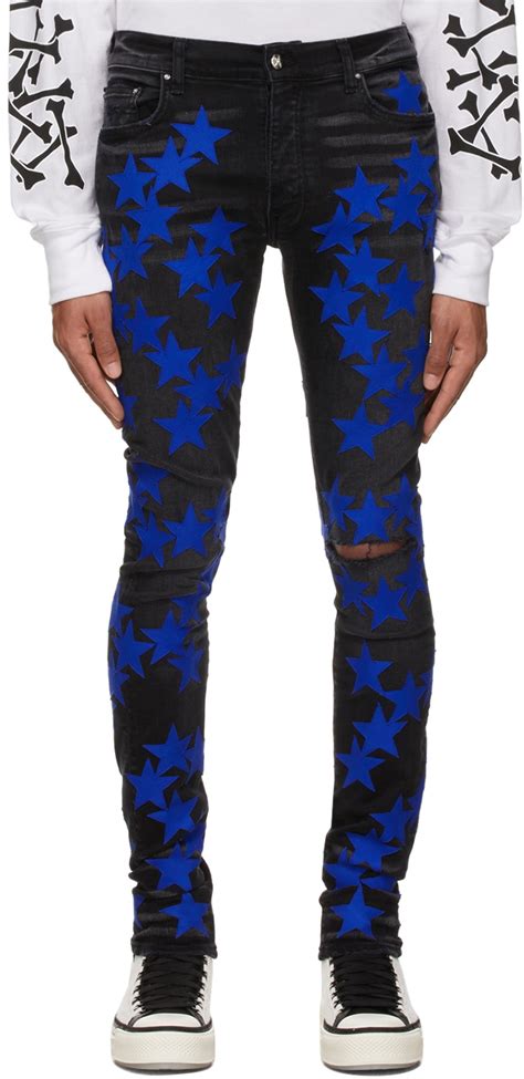 Amiri Black And Blue Chemist Star Jeans Amiri