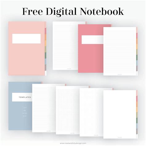 Free Digital Notebook for Goodnotes & Notability - Neat and Tidy Design