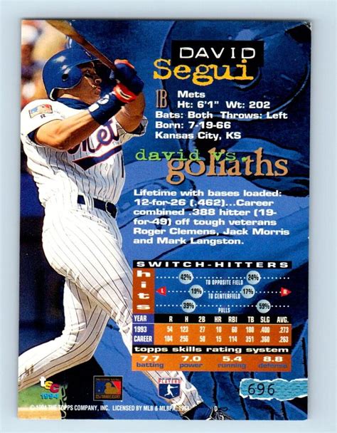 Stadium Club David Segui New York Mets Ebay