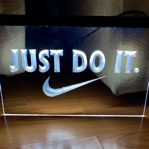 Other Just Do It Nike Led Neon White Light Sign X Poshmark