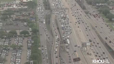 Traffic Backup On Southwest Freeway Due To Three Vehicle Crash