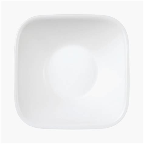 Buy CORELLE Livingware Series White Solid Vitrelle Glass Square Curry