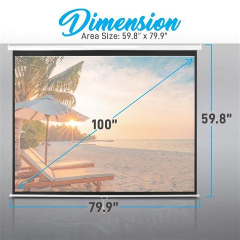 Tel N Pantalla Roller Para Proyector Pulgadas Pyle