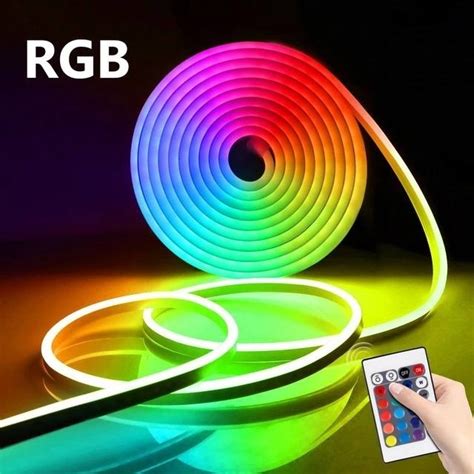 Fita Led Neon Rgb Colorida Mt Cores Fonte Controle App