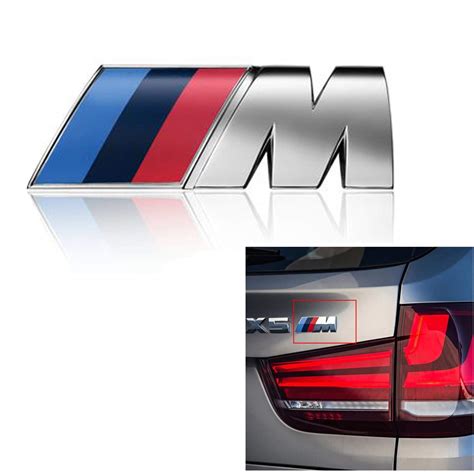 Buy HUAYT M Front Grille Emblem Logo M Power Badge Tri Color Emblem