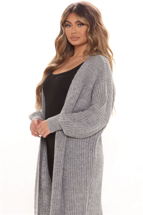 Couch Cuddles Long Cardigan Heather Grey Fashion Nova