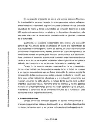 La Formaci N Docente Desde El Pensamiento Complejo Autor Alirio Abreu